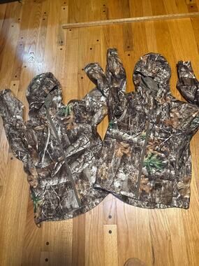 2 NWOT Rustic Ridge Realtree Edge Camo Hunting Jackets Kids M Hooded Youth